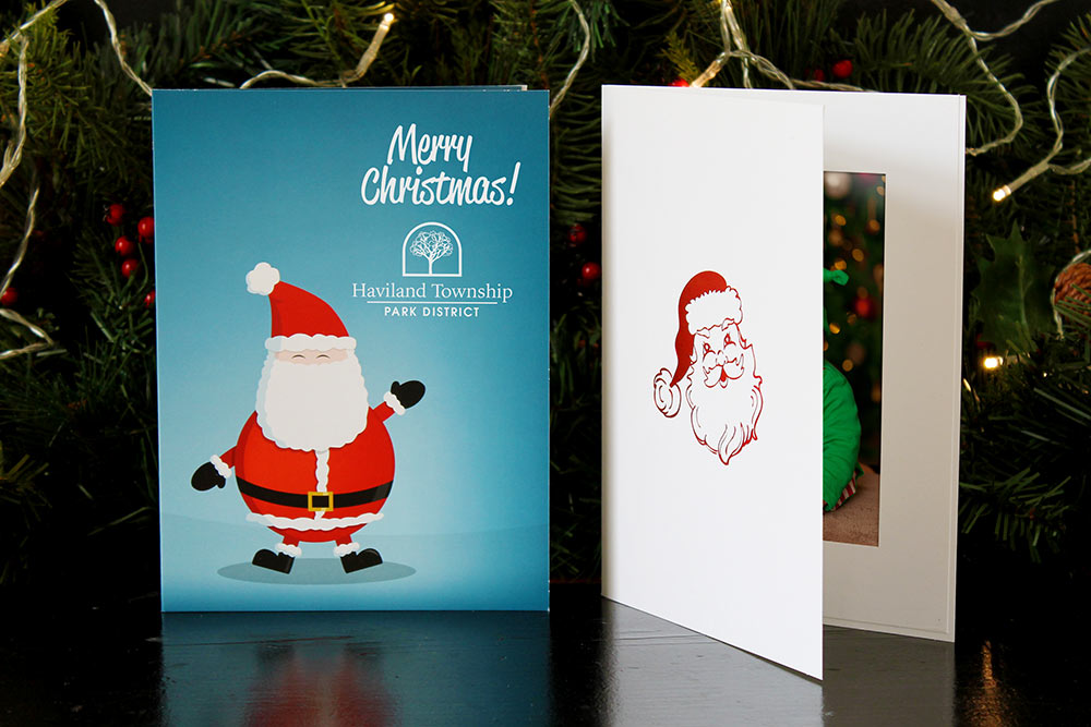 Christmas photo folders with Santa design for framing event photos