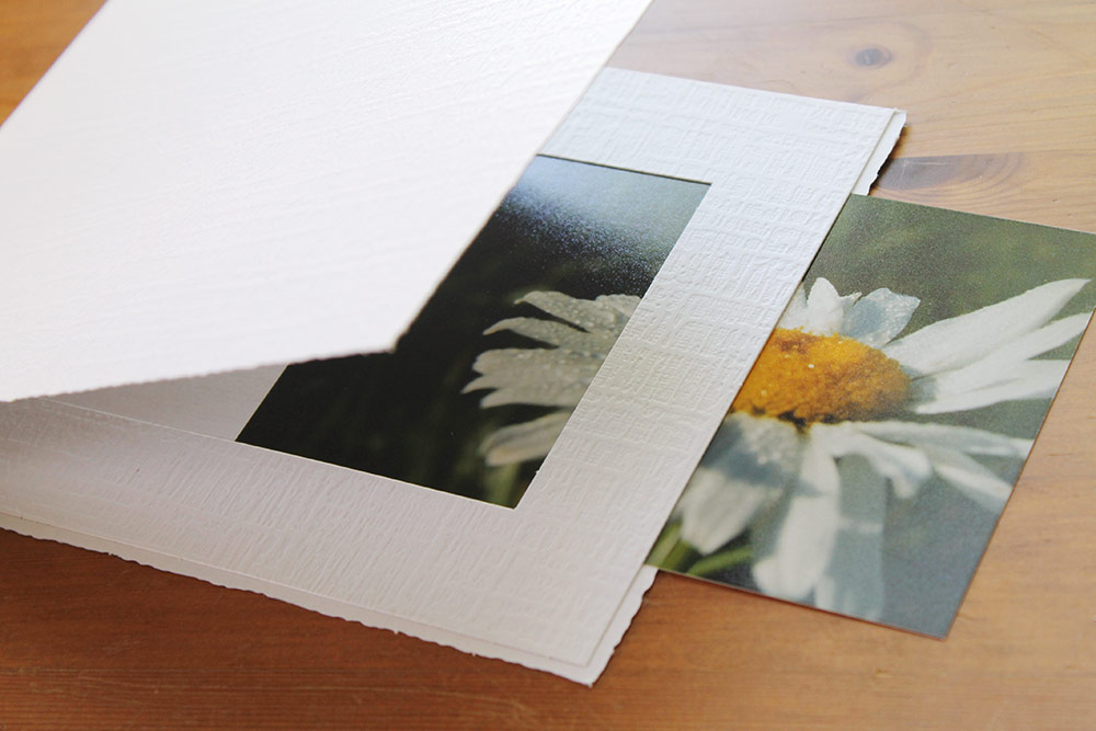 Linen textured paper portrait folder