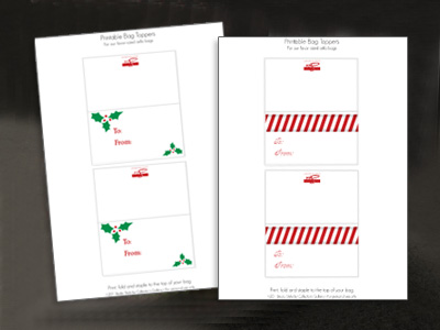 Christmas Gift Bag Toppers Template