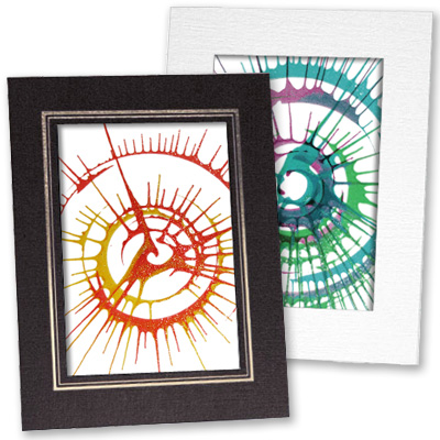 Spin Art Card Frames