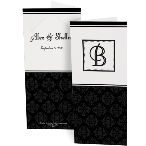 Monogram photo booth folder wedding