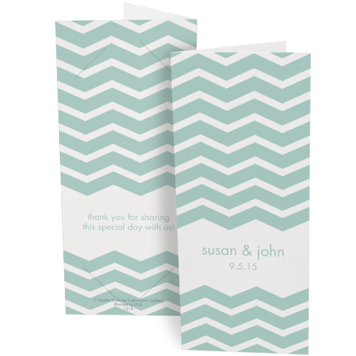 teal chevron stripe photo booth folder