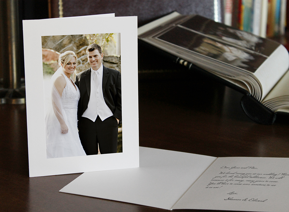 Wedding photo insert thank you cards