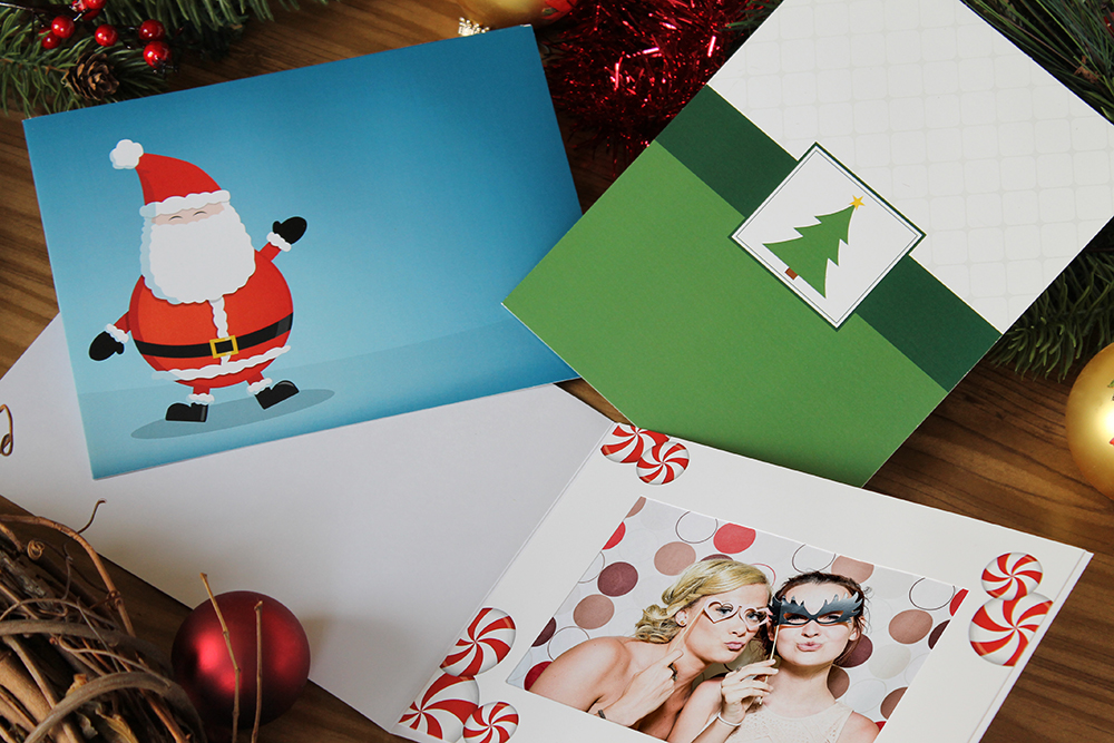 christmas photo card ideas with photo folders