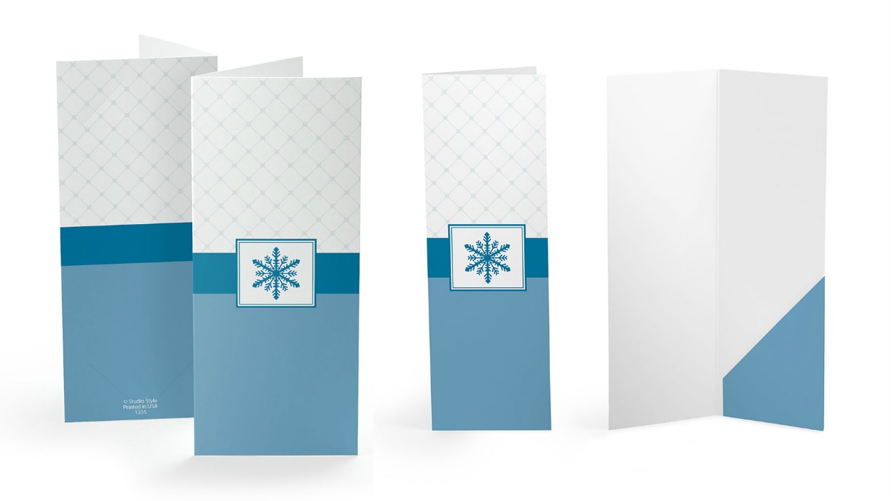 Winter snowflake 2x6 photo booth folders