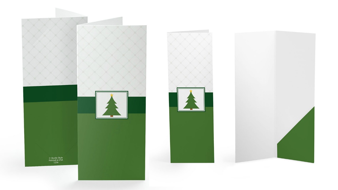 Christmas tree design on a 2x6 photo booth folder