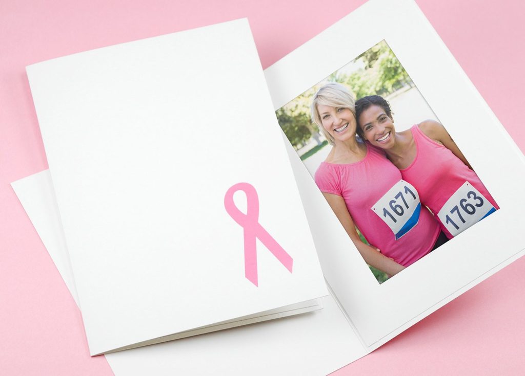 Pink Ribbon Breast Cancer Awareness Paper Frame