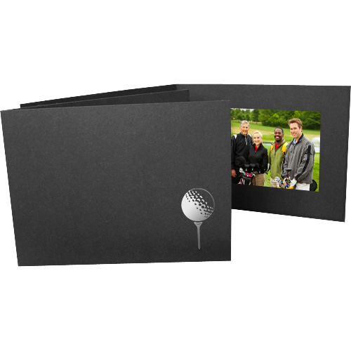 Horizontal 4x6 photo folder for golf foursome portraits