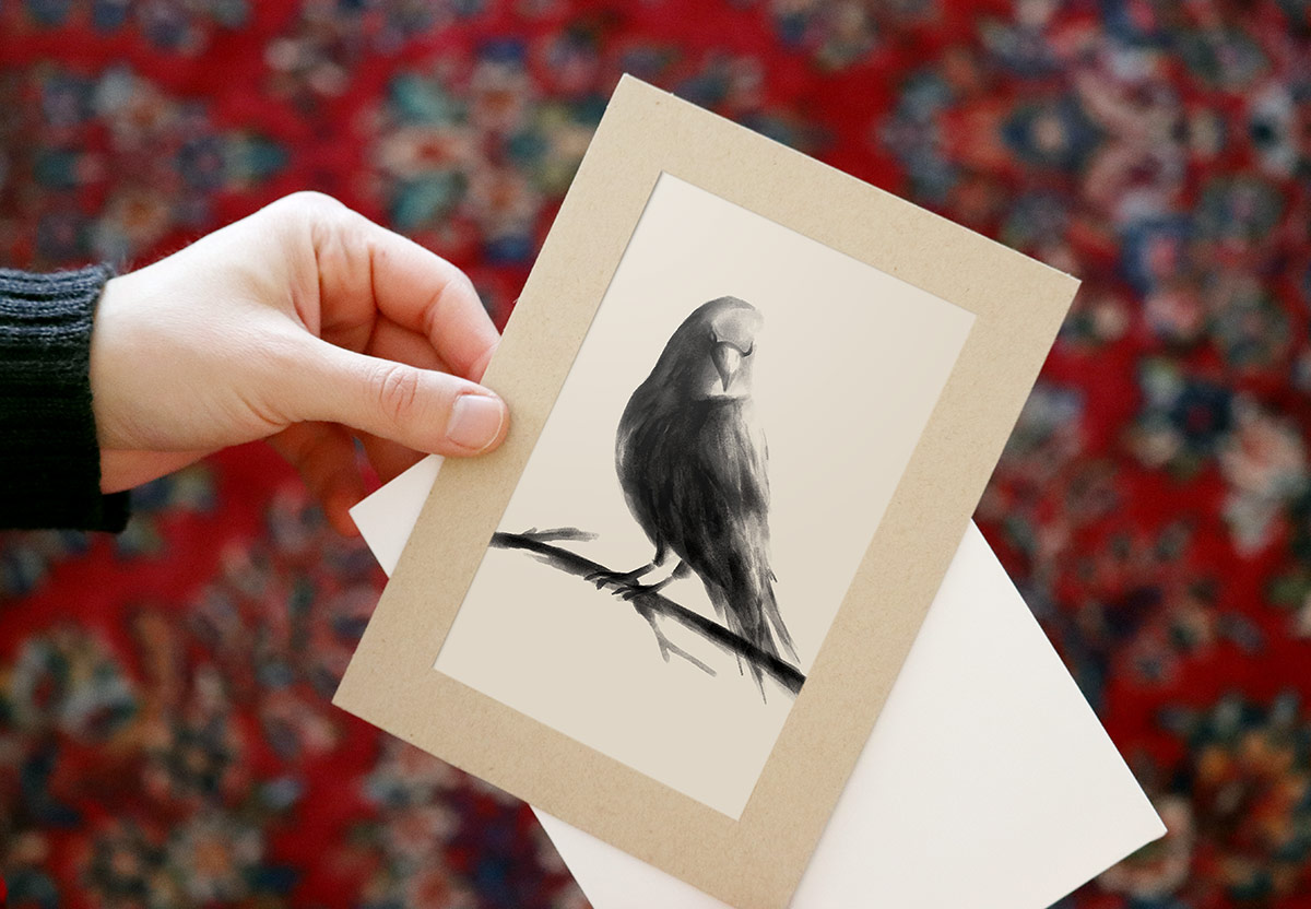 Recycled kraft photo insert card for making art cards